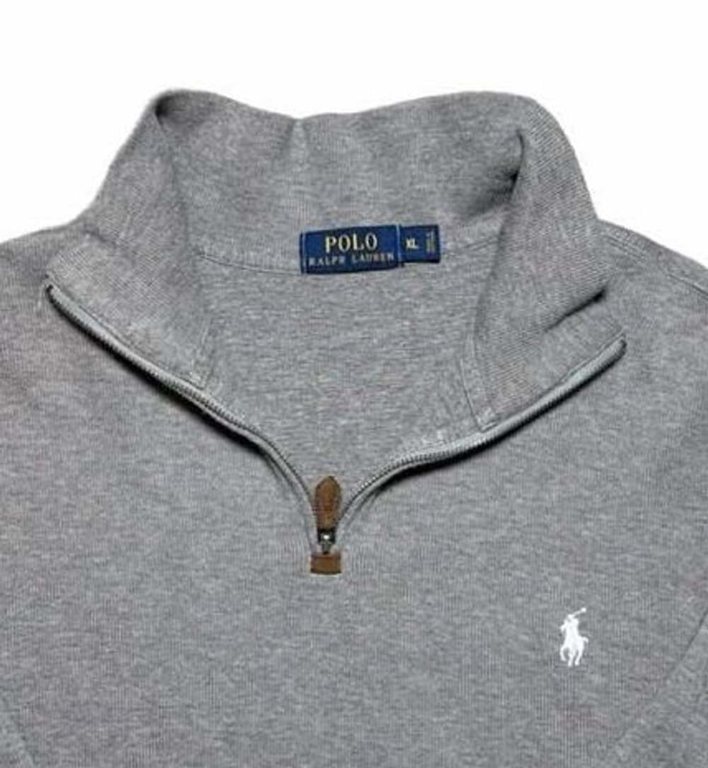 Polo Ralph Lauren Men's Gray Quarter Zip Pullover Sweater XL